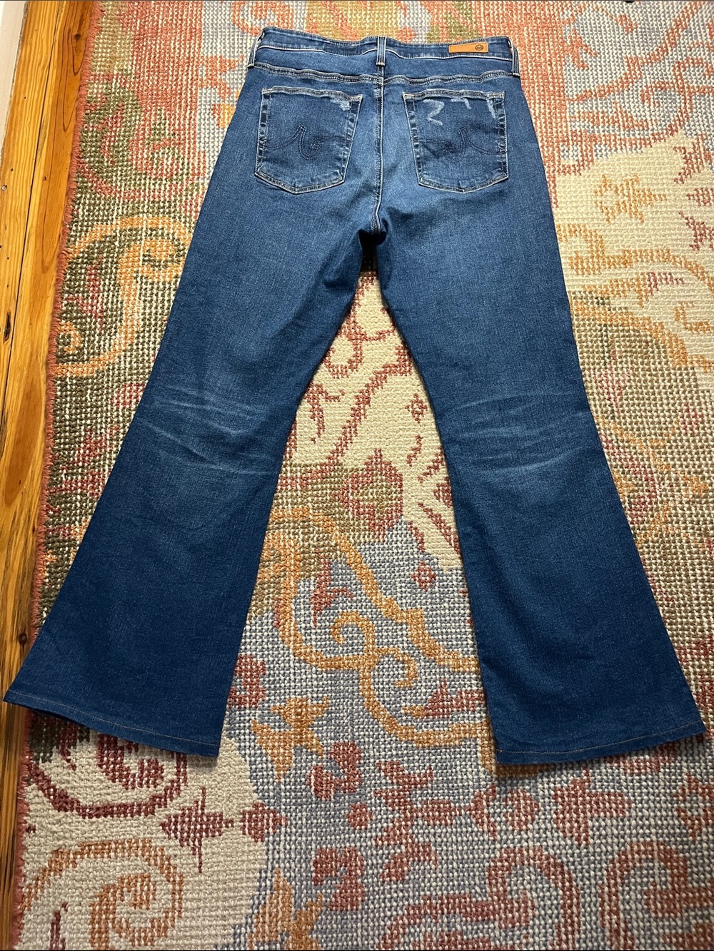 AG Farrah Bootcut Jeans High Rise 31x32 Dark Wash Designer Denim EUC - Picture 8 of 9